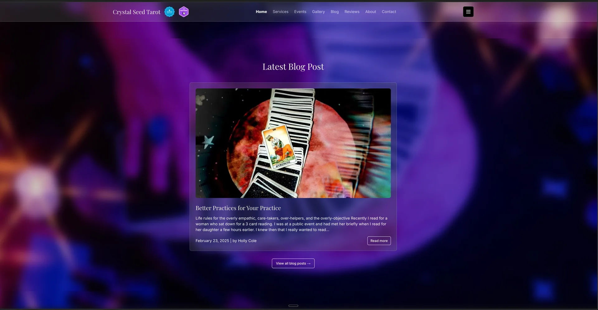 Crystal Seed Tarot - blog