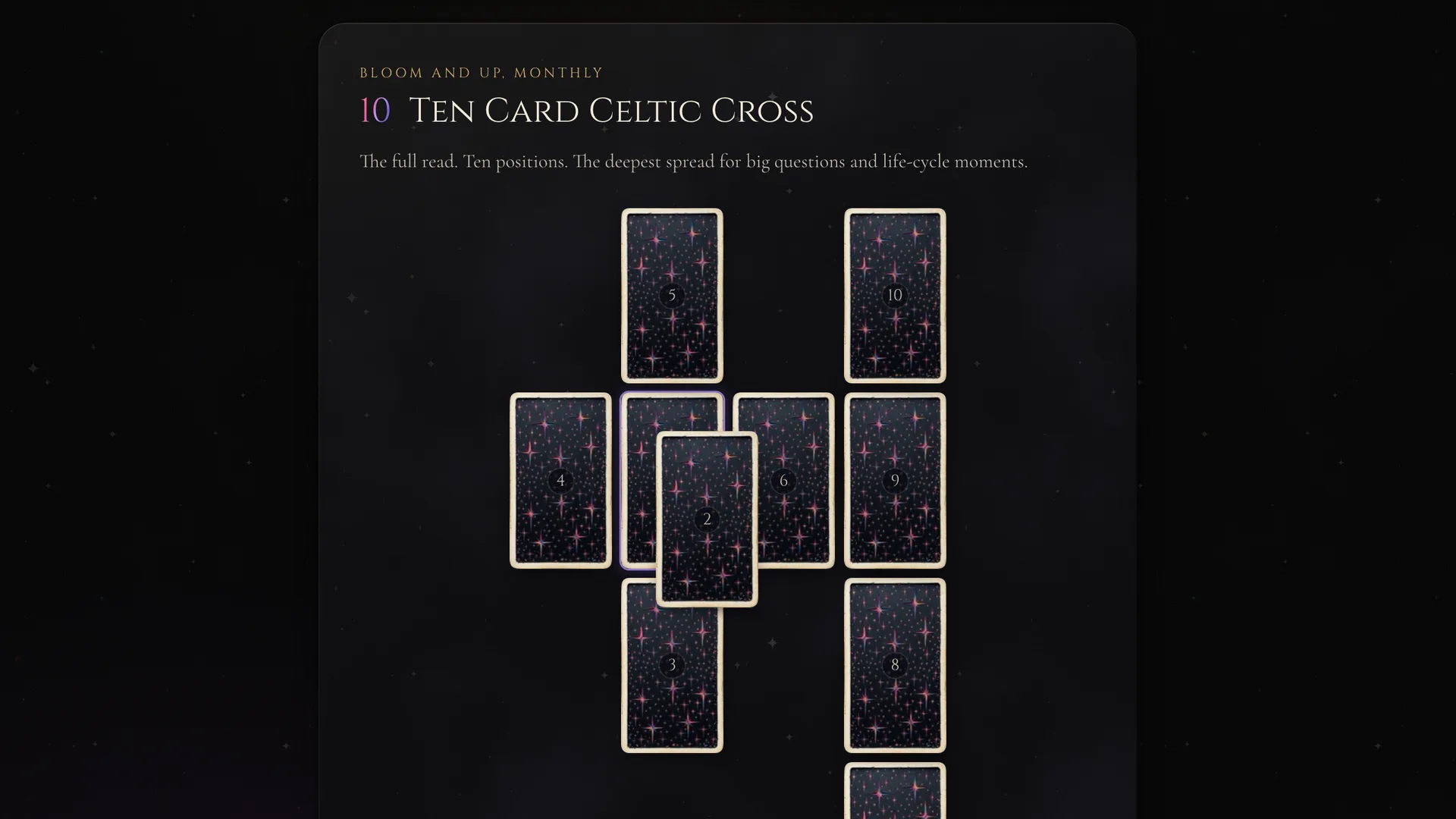 Tarotdoxa - spreads, the ten-card Celtic Cross