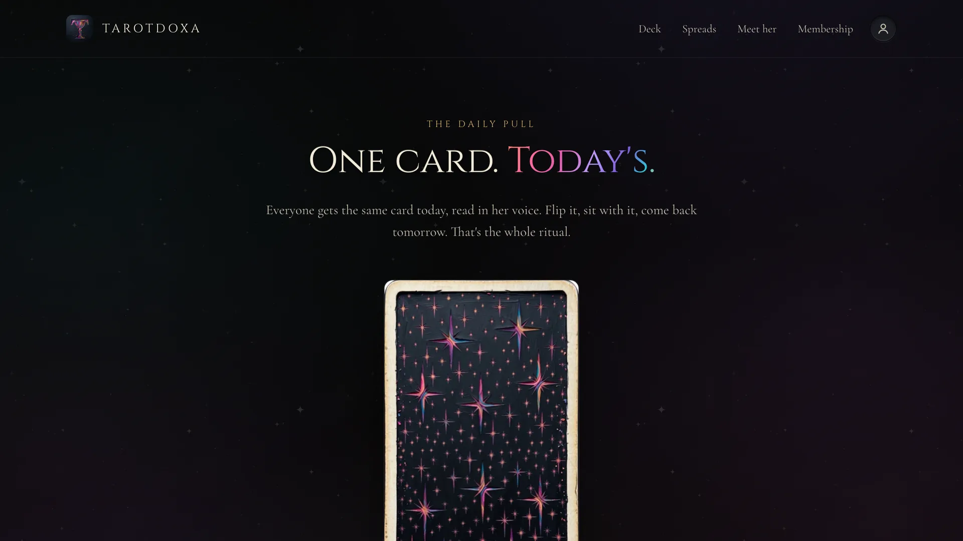 Tarotdoxa - the daily pull