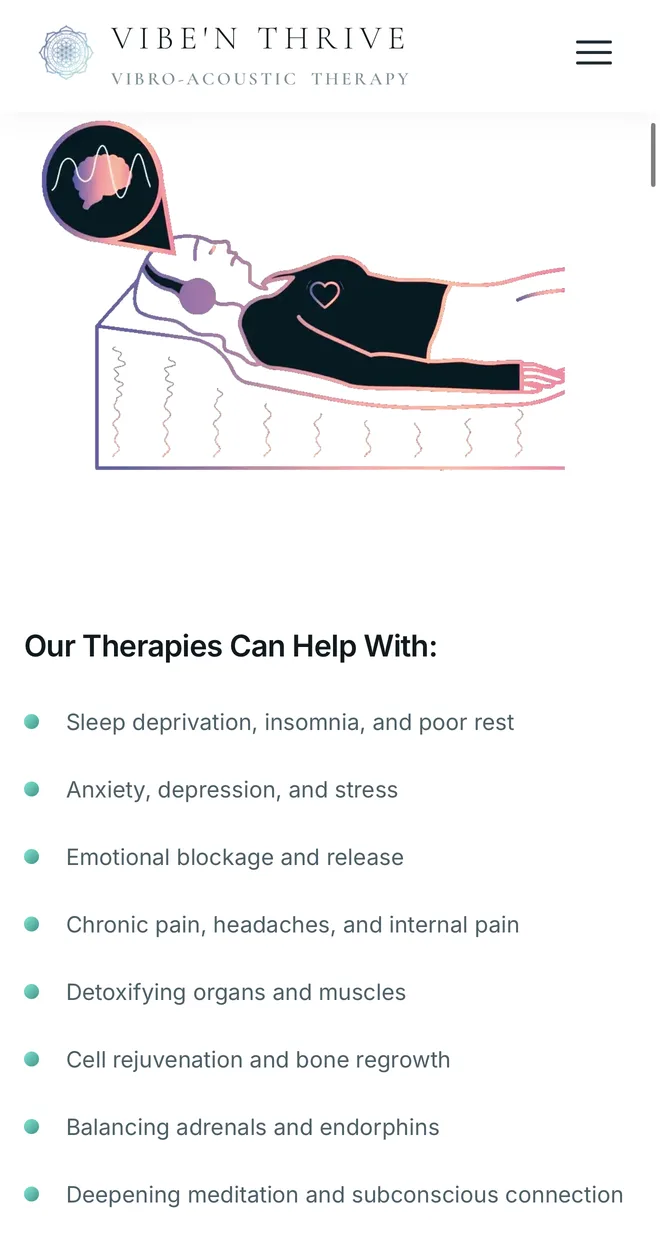 Vibe N Thrive mobile - features