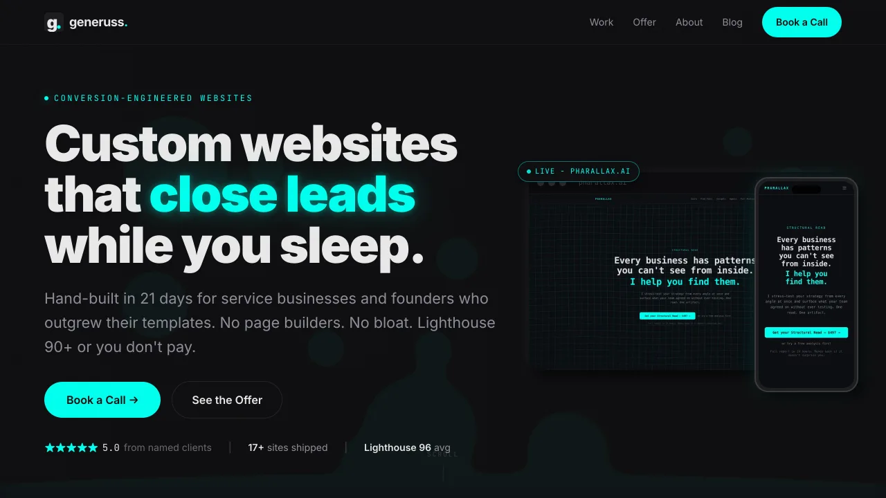 generuss design - conversion-engineered websites
