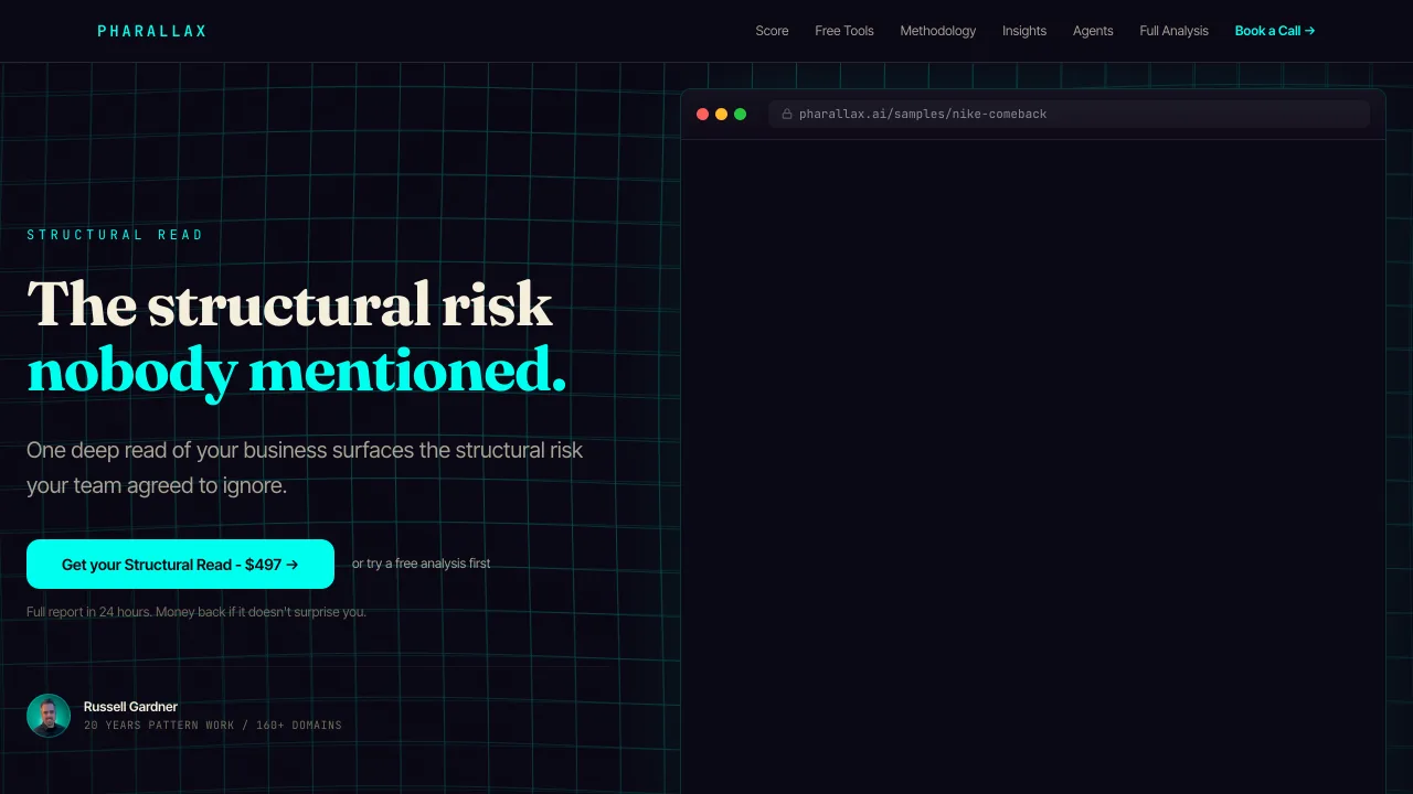 Pharallax.ai - AI strategic analysis engine